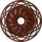 Ekena Millwork Loera Medallion (Canopies up to 6 1/4"), 26 5/8"OD x 4 1/2"ID x 1 3/8"P, Burnished Mahogany Crackle CM26LOBMC - alternate 1